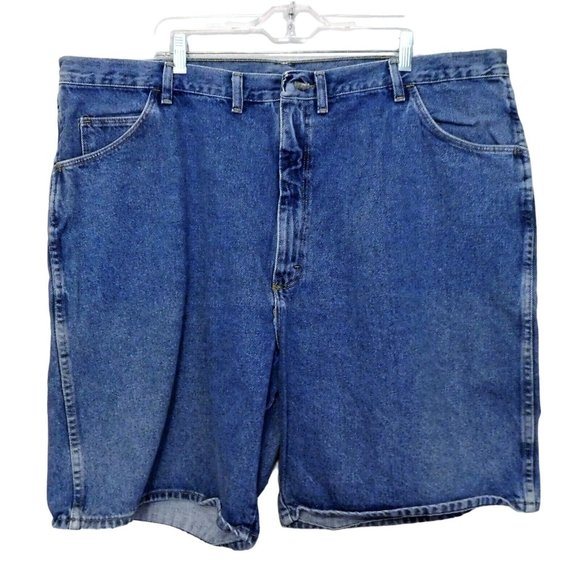 Wrangler Jean Shorts 46 Blue Denim Medium Wash Inseam 9.5 100% Cotton - Picture 3 of 8